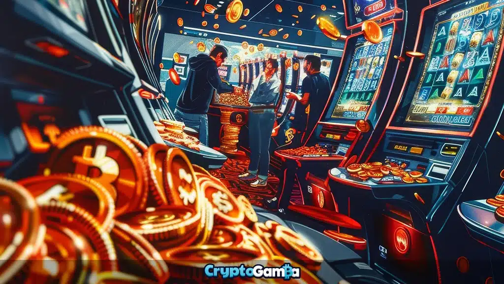 Bitcoins in a casino