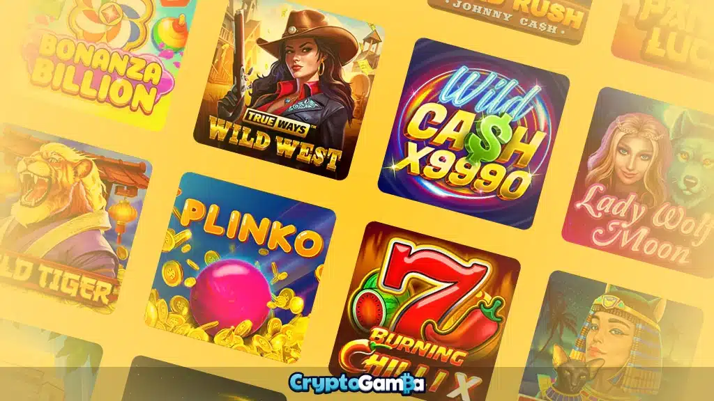 Thumbnails of BGaming software provider games