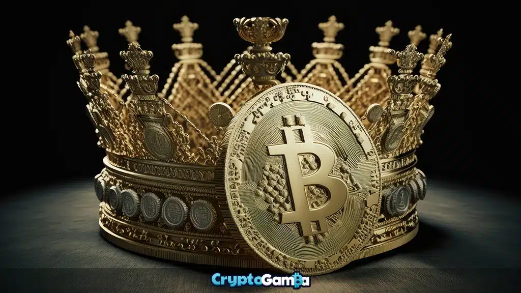 Concept of cryptocurrency king