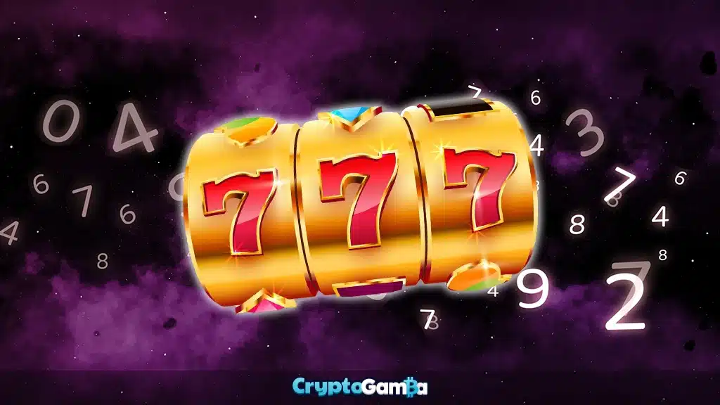 Golden slot machine with random numbers