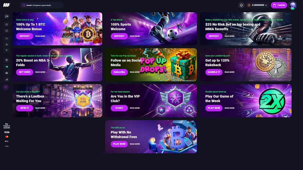 Metaspins casino promotions offer