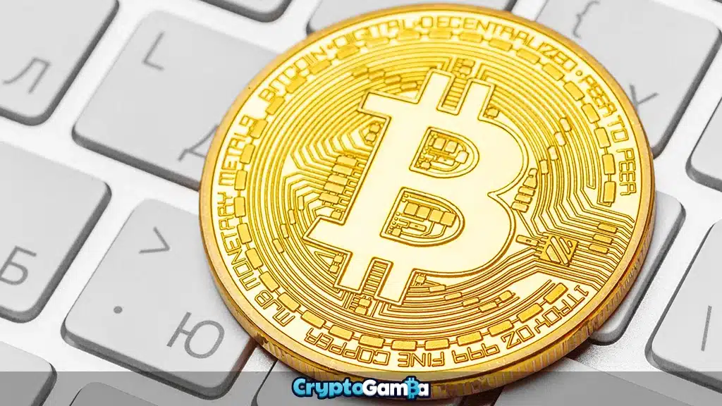 Bitcoin on keyboard