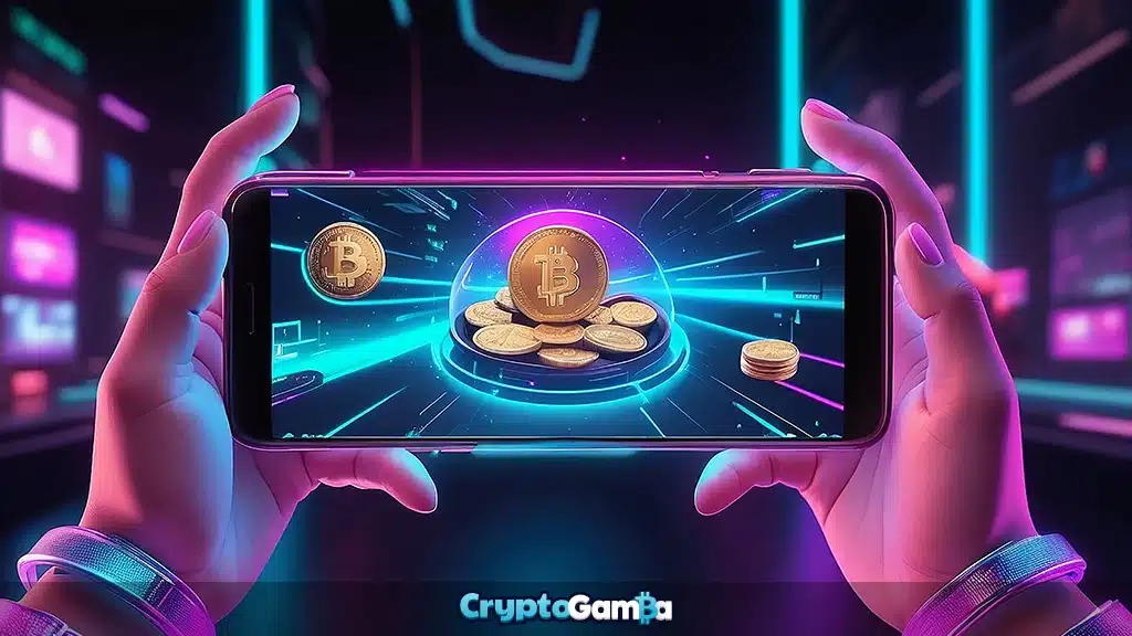 Playing slot games on mobile at crypto casino