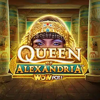 Queen of Alexandria WowPot video slot logo