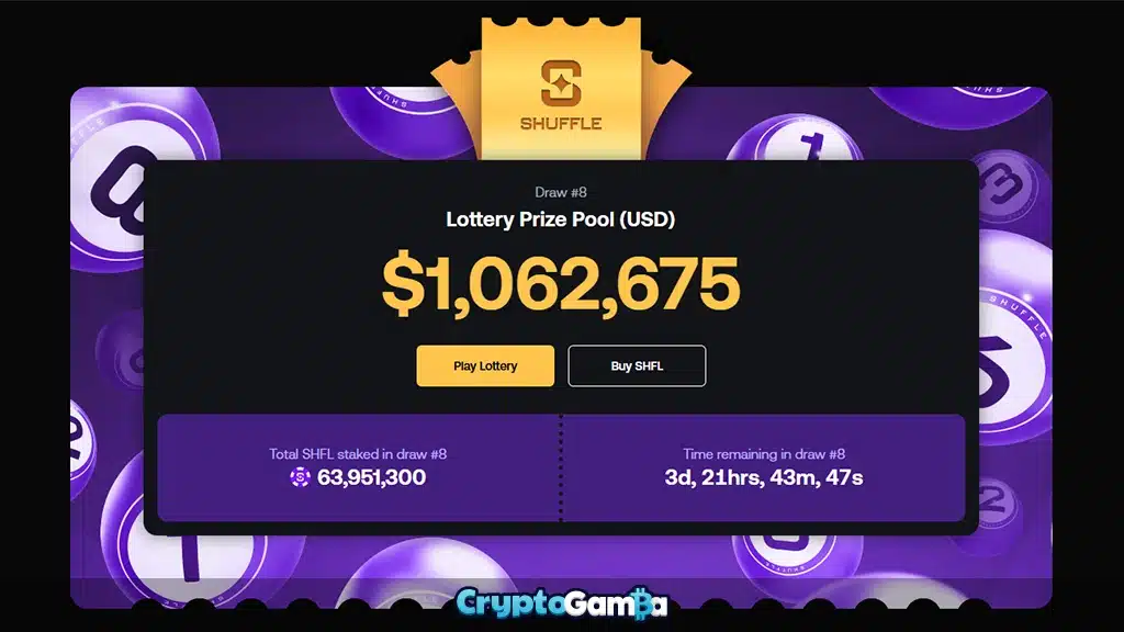 SHFL Casino lottery promotion prize pool