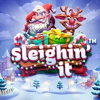 Sleighin' It video slot logo