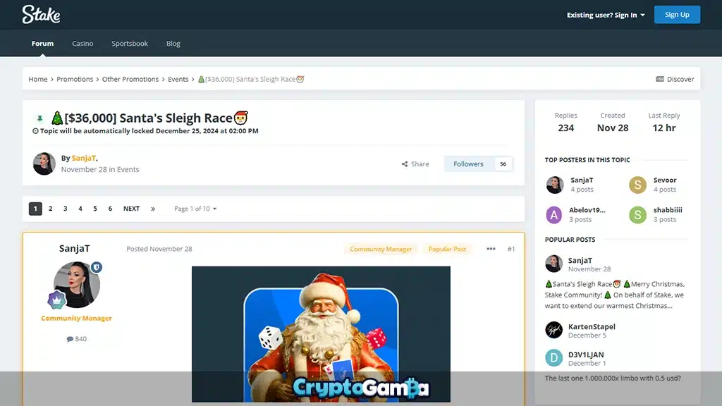 Stake crypto casino forum