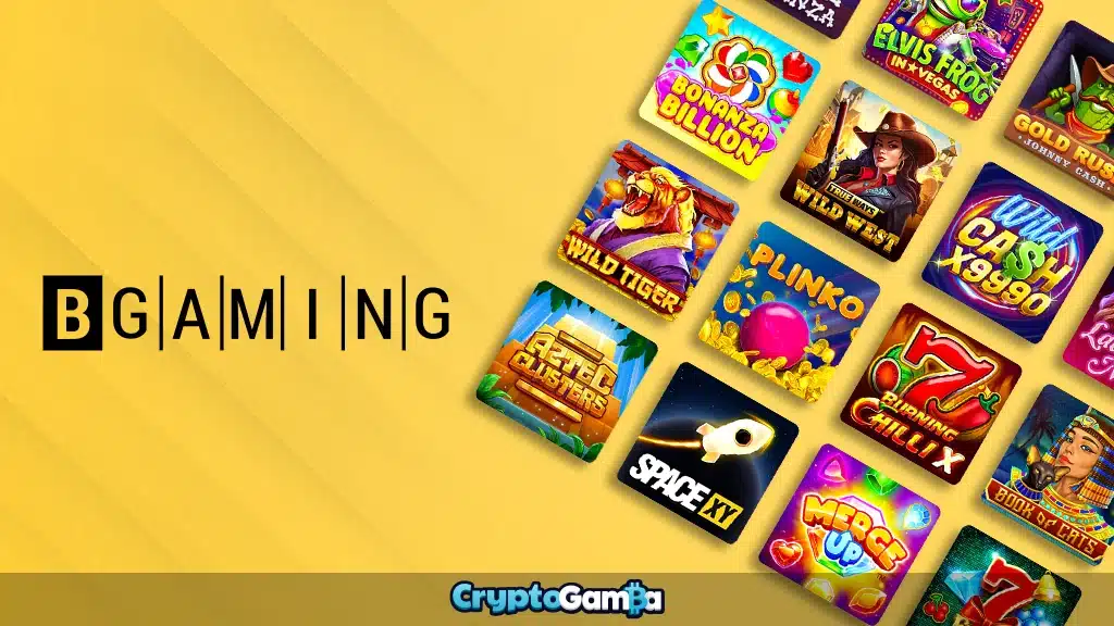BGaming software provider logo with game icons