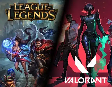 League of Legends and Valorant games logo