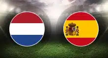 Netherlands and Spain circular national flags
