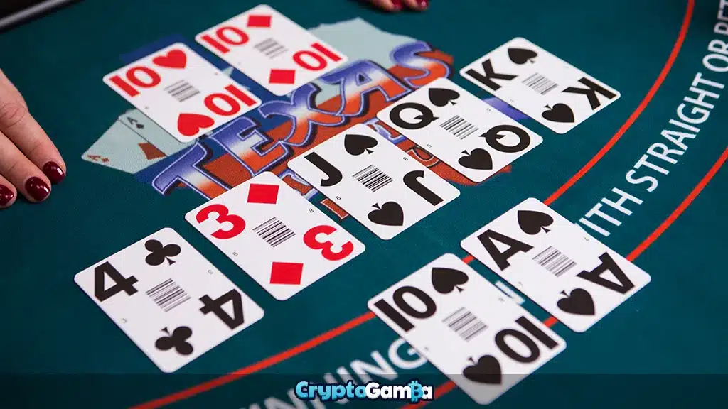 Texas Hold’em Bonus Poker Flush Royal for Player