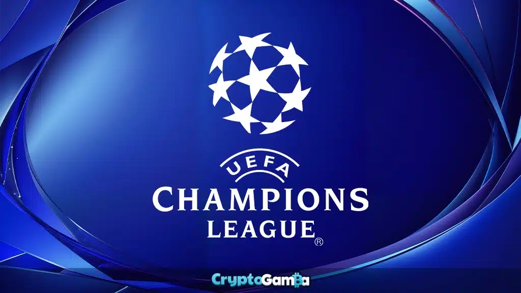 Champions league big logo with blue background