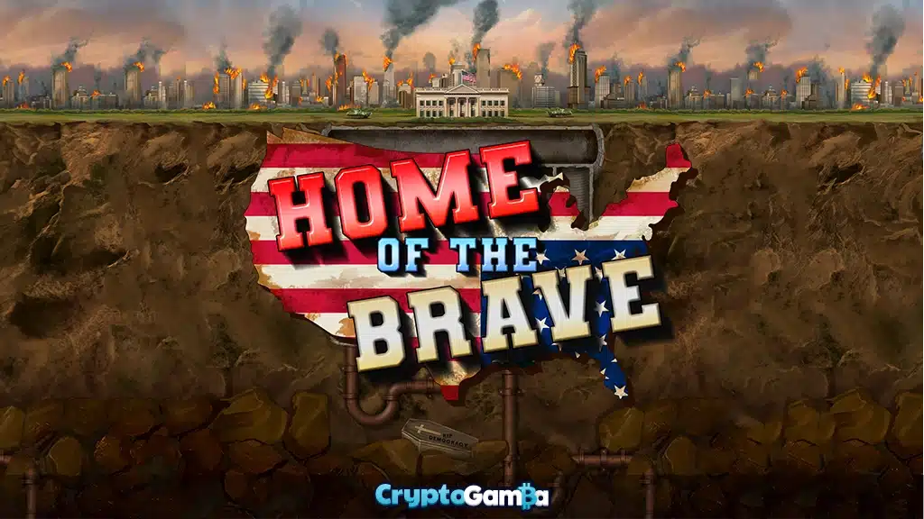 Home of the Brave logo and buildings