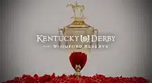 2025 Kentucky Derby competition logo on trophy background