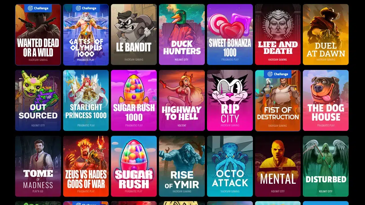 BetMode crypto casino video slots selection