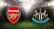 Arsenal and Newcastle club crests