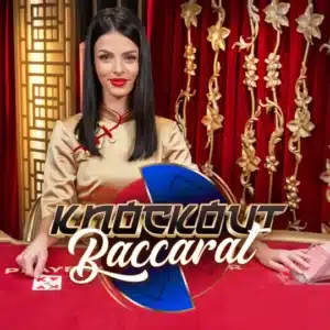 Knockout Baccarat live casino game logo