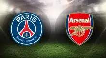 PSG and Arsenal club crests