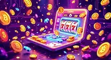 Colourful, high-detail illustration of a crypto casino