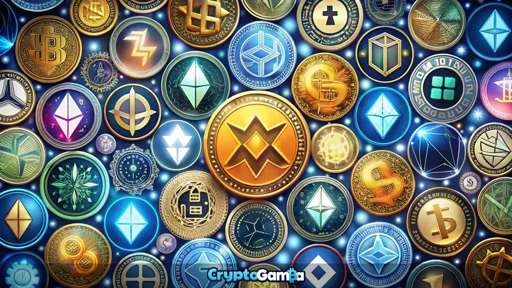 Bunch of altcoins illustration