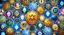 Illustration of different altcoins