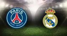 PSG and Real Madrid club crests