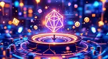 Web3 gambling roulette illustration