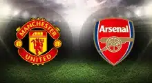 Manchester United and Arsenal club crests