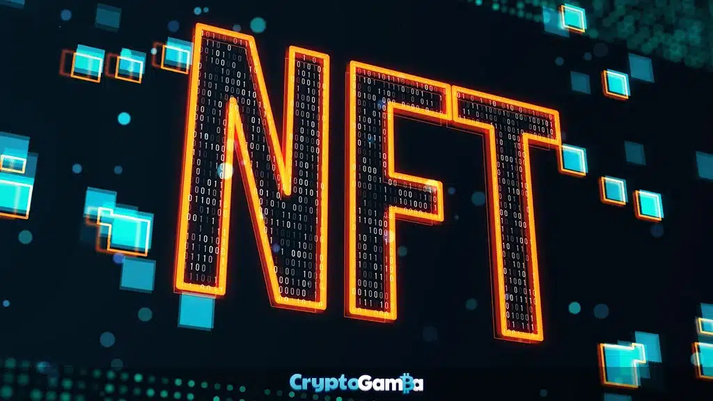 Non fungible token neon sign