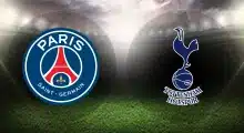 PSG and Tottenham club crests