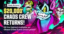 Chaos Crew 3 video slot tournament at Shuffle casino