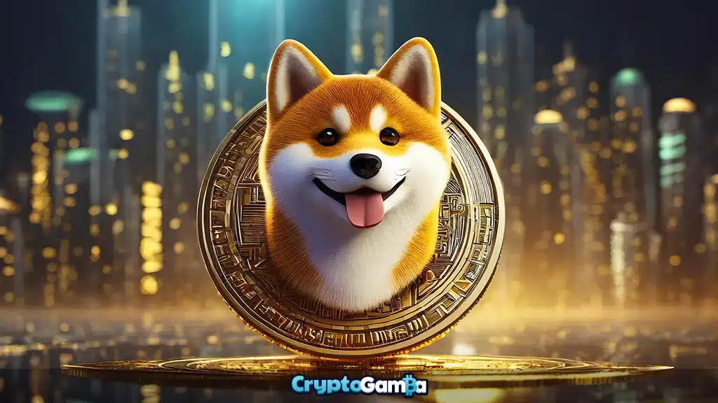 Dogecoin doge cryptocurrency face of the Shiba Inu dog