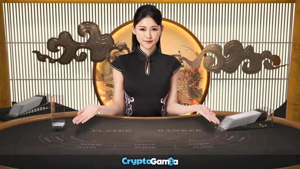In Bar Baccarat live dealer casino game presenter